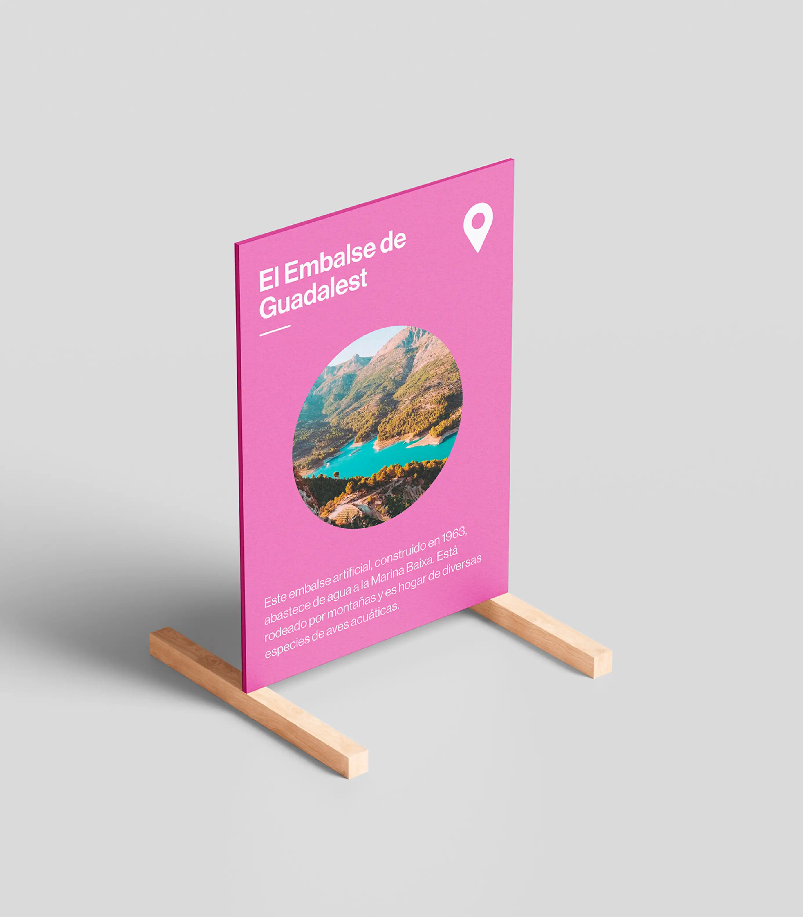 Mockup de como se vería aplicada una señal